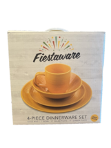 Fiestaware 4 Piece Dinnerware Set  Mug Bowl Salad Dinner Plate  Lemon Ye... - $461.02 MXN