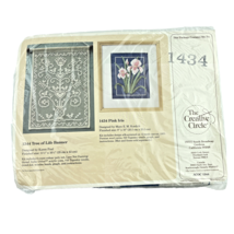 Creative Circle Embroidery Kit 1434 Pink Iris Floral 8&quot;x10&quot; - £18.89 GBP