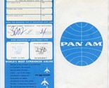  Pan American World Airways Ticket Jacket Passenger Ticket Milwaukee Eur... - £15.82 GBP