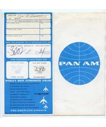  Pan American World Airways Ticket Jacket Passenger Ticket Milwaukee Eur... - £15.56 GBP