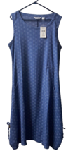 King Universe Womens Size Large Blue  Sheath Maxi Dress Adjustable Hem - £29.17 GBP