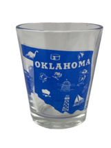 Oklahoma State Capitol Shot Glass Blue Souvenir Collectible   - $8.90
