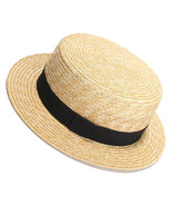 New Men’s Straw Boater Black Band Fedora Dress Hat (Size 56-58CM) - $33.66
