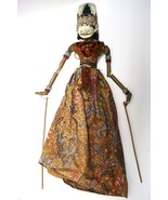 Vtg Indonesian Wayang Golek Wooden Rod Hand Puppet Marionette Two Headed... - $69.99