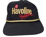Texaco Havoline Racing Hat Gold Rope Snapback Black Trucker USA 1989 Vtg - $16.78