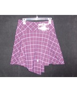 bebe WOMANS Short Purple Plaid Wrap Buckle Skirt EUC Size 2 Made in USA - £15.74 GBP
