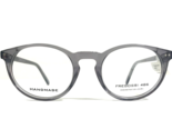 Fregossi Eyeglasses Frames 486 SMOKE Gray Clear Round Full Rim 47-20-145 - $51.28