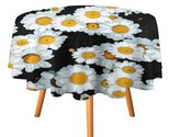 Daisy Floral Tablecloth Round Kitchen Dining for Table Cover Decor Home - £12.98 GBP+