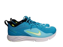 Nike Alpha Huarache 8 Pro CZ6559-400 Mens Size 10.5 Cyan Turf Lacrosse Shoes - £54.48 GBP