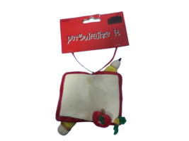 Personalize It Teacher Christmas Ornament Book Pencil Apple New W/Tag - £7.01 GBP