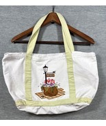 Langaberger Homestead Embroidered Canvas Tote Bag With Floral Lamp Post ... - $12.09