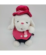 Thailand Rainflower Berry Puppy Dog Pink Stripes Hat Scarf Plush 16&quot; Toy... - $27.15 CAD