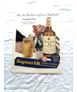 1942 Color Ad Seagram&#39;s V.O. Canadian Whisky For the World&#39;s Lightest Hi... - $184.10 MXN