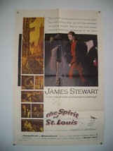 Spirit Of St LOUIS-POSTER-1957-JAMES STEWART-LINDBERGH Fn - £322.55 GBP