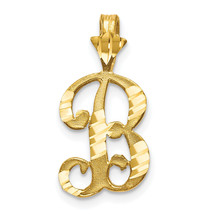 10k Diamond-cut Grooved Initial B Charm 10C767B - $98.32