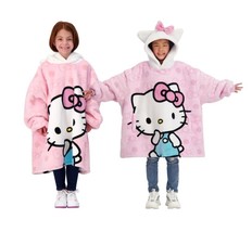 Hello Kitty Boys Girls Wayy Big Hoodie Pink Multicolor Character Kids Pu... - €38,76 EUR