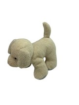Carters Cream Puppy Dog Plush Blue Bow Baby  5  inch 2001 - £12.38 GBP