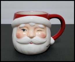 NEW Figural Winking Santa Claus Mug 21 OZ Earthenware - £28.96 GBP