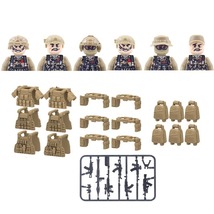 6PCS Modern City SWAT Ghost Commando Special Forces Army Soldier Figures K141 - £20.45 GBP