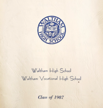 1987 Waltham High School Graduation Exercises Program Booklet Massachuse... - $460.20 MXN