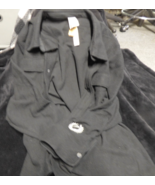 VICTORIA&#39;S SECRET PINK  L BLACK FLEECE LOGO SHACKET JACKET SHIRT NWT - $41.07 CAD