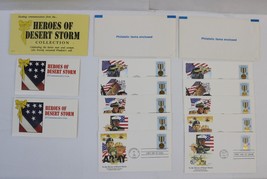 Lot of 2 Collectible 1991 Heroes of Desert Storm $5 Commemorative Coin &amp; Stamps - £24.03 GBP