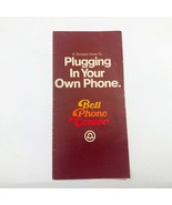 Bell Telephone Brochure &quot;A Simple How-To: Plugging In Your Own Phone&quot; - $11.96