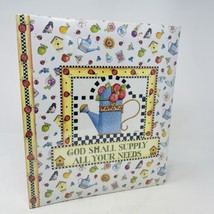 Karla Dornacher Recipe Keeper 3 Ring Binder with Tabs God Shall Provide All Need - £21.64 GBP