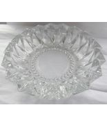 KIG Indonesia Diamondpoint Clear Heavy Cut Glass Cigar Cigarette Ashtray - £9.71 GBP