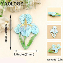 Chic 2024 Iris Brooch  Handmade Acrylic Floral Jewelry - $28.98