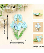 Chic 2024 Iris Brooch  Handmade Acrylic Floral Jewelry - $39.74 CAD