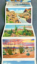 Vintage Arizona: America&#39;s Wonderland Souvenir Postcard Folder Linen Art - £4.61 GBP