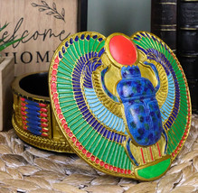 Ancient Egyptian Winged Scarab Beetle Colorful Decorative Trinket Jewelr... - $29.99