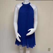 Vintage Y2K Betsey Johnson Halter Dress Womens 4 Royal Blue Pleated Mini... - $72.94 Vintage Y2K Betsey Johnson Halter Dress Womens 4 Royal Blue Pleated Mini... - $72.94