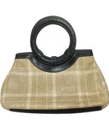 Victoria’s Secret Casual Clutch Purse Round Handles Woven Straw Handbag - £9.88 GBP