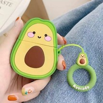 Cartoon Silicone Protective Case AVACADO W/Keychain For AirPod AirPods 1 2 - £4.61 GBP