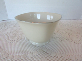 Lenox Special 4.25&quot; Square Nut Candy Bowl Made in USA Platinum Rim - $9.85