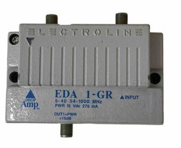 ELECTROLINE EDA 1-GR 1 Port Cable TV Drop Amp 54-1000 MHz 270 ma - $14.85