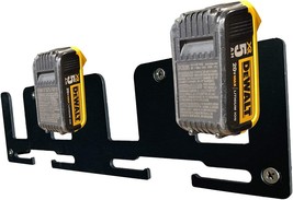 Battery Rack Compatible Dewalt 20V Battery Holder, Mount 4, 1-1 Aluminum, Black - $31.99