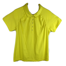 Cabelas Yellow Womens Polo XL 1/2 Button Collared Shirt - £15.95 GBP