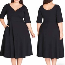 NWT City Chic Cute Girl Dress in Black Size 20 - £54.79 GBP