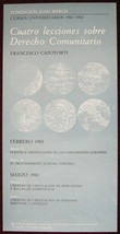 Original Poster Spain Foundation J. March Law Capotorti 1982 Madrid - £22.06 GBP