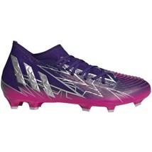 adidas Predator Edge.3 FG, Purple Pink Silver Soccer Cleats Men size 12 - £70.01 GBP