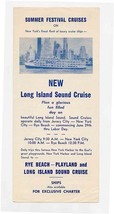 Wilson Lines Brochure Long Island Sound Cruise Rye Beach Playland 1950&#39;s - £14.24 GBP