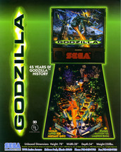 Godzilla Pinball FLYER 1998 Original NOS Promo Art Science Fiction Horror   - £13.04 GBP