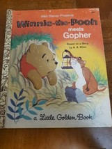 Winnie The Pooh Meets Gopher, A Little Golden Book 1965 Disney Hard Cover - £2.28 GBP