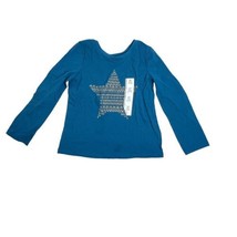 Cat And Jack Girls Long Sleeve Shirt Color Botanical Blue/33EP8 Size 5T - £4.28 GBP