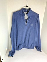 F &amp; G Tech Golf Mens Sz L Long Sleeve Sweatshirt pull over 1/2 zip Blue  - £14.01 GBP