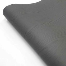 Matte Dark gray Wallpaper Painted Look Wood Grain Self Adhesive Paper - $17.13