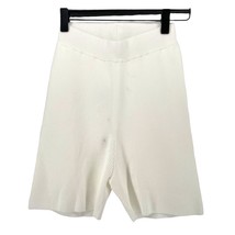 As You women&#39;s ivory off white ribbed knit sweater bike shorts 2 or extra small - £11.94 GBP